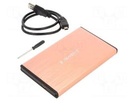 Hard discs housing: 2,5" | USB 3.0 | aluminium | pink