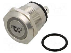 Switch: vandal resistant | Pos: 2 | SPST-NO | 20A/220VAC | IP40 | green