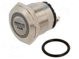 Switch: vandal resistant | Pos: 2 | SPST-NO | 20A/220VAC | IP40 | green