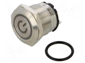 Switch: vandal resistant | Pos: 2 | SPST-NO | 20A/220VAC | IP40 | green
