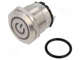 Switch: vandal resistant | Pos: 2 | SPST-NO | 20A/220VAC | IP40 | red