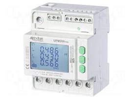 Meter: power quality analyser | for DIN rail mounting | LCD | 80A