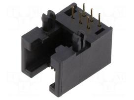 Connector: RJ12 | for cable | THT | PIN: 6 | angled 90° | unshielded
