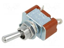 Switch: toggle | Pos: 2 | SPST-NC | ON-OFF | 6A/250VAC | 20A/30VDC | S