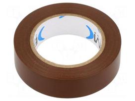Tape: electrical insulating | W: 15mm | L: 10m | Thk: 0.15mm | brown