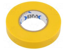 Tape: electrical insulating | W: 15mm | L: 25m | Thk: 0.15mm | yellow