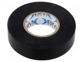 Tape: electrical insulating | W: 19mm | L: 25m | Thk: 0.15mm | black