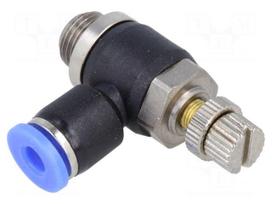 Throttle-check valve | -0.95÷15bar | nickel plated brass,PBT