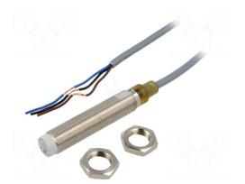 Sensor: inductive | OUT: NPN / NO | 0÷4mm | 10÷36VDC | M12 | 2m | IP67