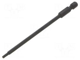Screwdriver bit | hex key | HEX 2.5mm | 1/4" | Overall len: 110mm