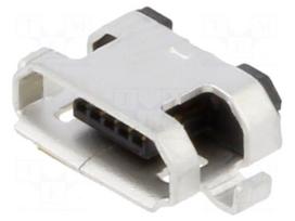 Connector: USB B micro | socket | SMT | PIN: 5 | horizontal | USB 2.0