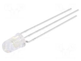 LED | red/blue | 5mm | 30° | Front: convex | 1.6÷2.4/2.6÷3.4VDC
