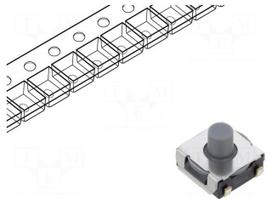 Microswitch TACT | SPST-NO | Pos: 2 | 0.05A/24VDC | SMT | none | 1.96N