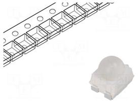 LED | red | SMD | PLCC4 | 3550÷9000mcd | 1.7÷2.5VDC | 3.2x2.8x3.87mm | 30°