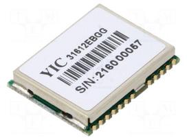 Module: GPS/BEIDOU/GALILEO/QZSS | ±2.5m | GPS | -165dBm | 2.8÷4.3VDC