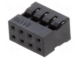 Connector: wire-wire/PCB | plug | female | PIN: 8 | Milli-Grid | crimped