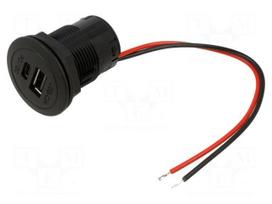 USB power supply | USB A socket,USB C socket | Sup.volt: 12÷24VDC