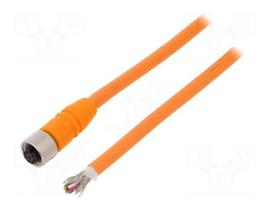 Cable: for sensors/automation | PIN: 8 | M12 female | straight | 5m