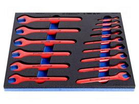 Wrench: flat-set | insulated,single sided | 15pcs.