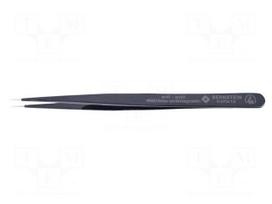 Tweezers | Blade tip shape: sharp | Tweezers len: 140mm | ESD