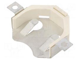 Holder | 2032,CR2032 | Batt.no: 2 | PCB,SMT | solder lugs | 6.43mm