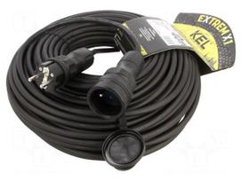 Extension lead | H05RR-F | 3G1.5mm2 | 40m | rubber | black | 16A