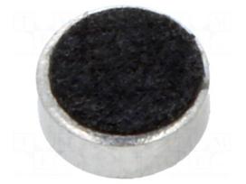 Microphone | condenser | 20÷20000Hz | 2.2kΩ | Ø4x1.5mm | 500uA | 1÷10V