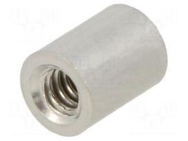 Screwed spacer sleeve | 6.35mm | Int.thread: UNC4-40 | cylindrical