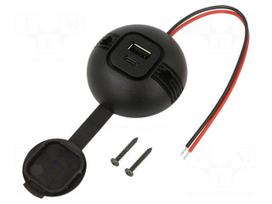 USB power supply | USB A socket,USB C socket | Sup.volt: 12÷24VDC
