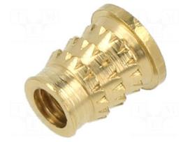 Threaded insert | brass | M3,5 | BN 37901 | L: 7mm | for plastic