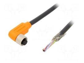 Cable: for sensors/automation | PIN: 8 | M12 female | angled | 5m | plug