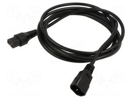 Cable | IEC C13 female,IEC C14 male | 3.5m | with IEC LOCK locking