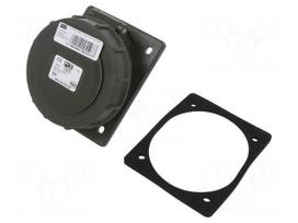 Connector: AC supply 3-phase | socket | female | 32A | 400VAC | IP67