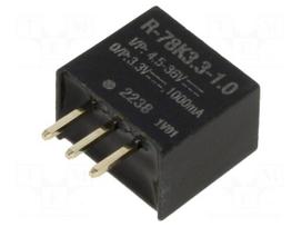 Converter: DC/DC | Uin: 4.5÷36VDC | Uout: 3.3VDC | Iout: 1A | SIP3 | THT
