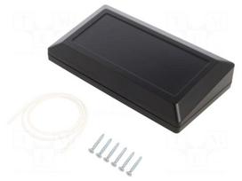 Enclosure: desktop | X: 180mm | Y: 100mm | Z: 41.5mm | ABS | black | gasket