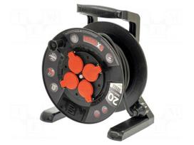 Extension lead | H05RR-F | 3G2.5mm2 | 20m | rubber | black | EXTREM | 16A