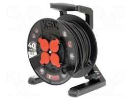 Extension lead | H05RR-F | 3G1.5mm2 | 40m | rubber | black | EXTREM | 16A