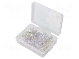 Diode: LED-kit | THT | 8mm | 50pcs | white warm | 3÷15VDC | plastic box