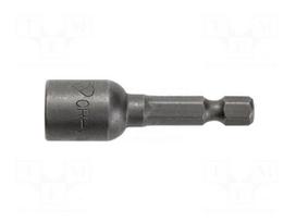 Screwdriver bit | 6-angles socket | 1/4" | HEX 12mm | 2pcs | magnetic