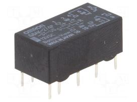 Relay: electromagnetic | Ucoil: 12VDC | DPDT | Icontacts max: 2A | G6A