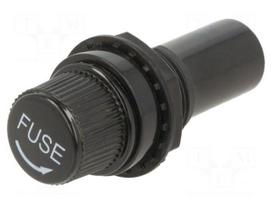 Fuse holder | 6.3x32mm | 10A | 250VAC | on panel | UL94V-1 | phenolic