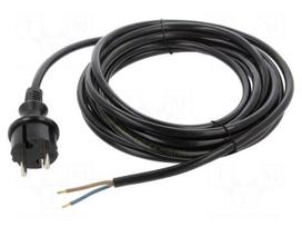 Cable | 2x1.5mm2 | CEE 7/17 (C) plug,cables | PUR | 5m | blue | 16A | 230V