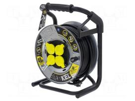 Extension lead | H05RR-F | 3G2.5mm2 | 30m | rubber | black | reel | 16A