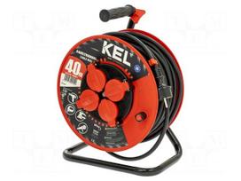 Extension lead | H05RR-F | 3G2.5mm2 | 40m | rubber | black | reel | 16A