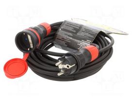 Extension lead | H05RR-F | 3G1.5mm2 | 10m | rubber | black | 16A