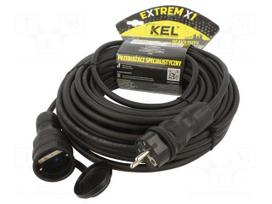 Extension lead | H05RR-F | 3G1.5mm2 | 25m | rubber | black | 16A
