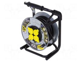 Extension lead | H05RR-F | 3G2.5mm2 | 25m | rubber | black | HEAVY | 16A