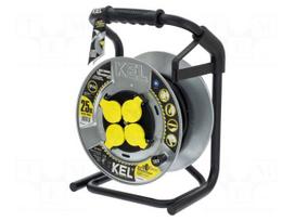 Extension lead | H05RR-F | 3G1.5mm2 | 25m | rubber | black | HEAVY | 16A