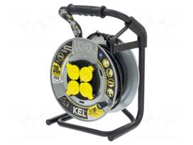 Extension lead | H05RR-F | 3G1.5mm2 | 30m | rubber | black | HEAVY | 16A