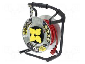 Extension lead | H05RR-F | 3G1.5mm2 | 30m | rubber | red | Sockets no: 4